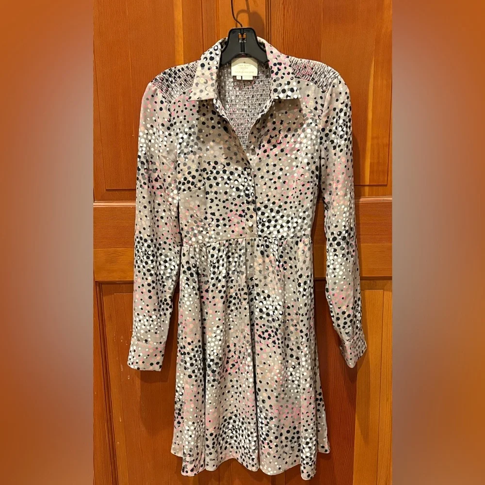 Kate Spade Soirée Dot Smocked Dress - Picture 4 of 13